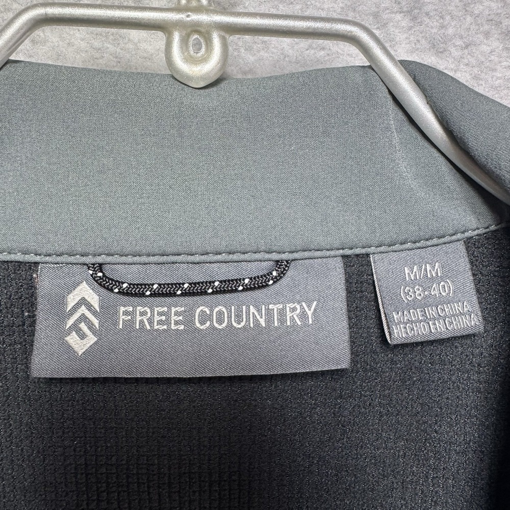 Free Country Jacket Mens Medium M Gray Full Zip Pockets Pewter Water Resistant - Picture 4 of 15